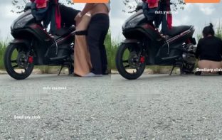 Vợ chồng chơi nhau giữa đường nơi vắng vẻ